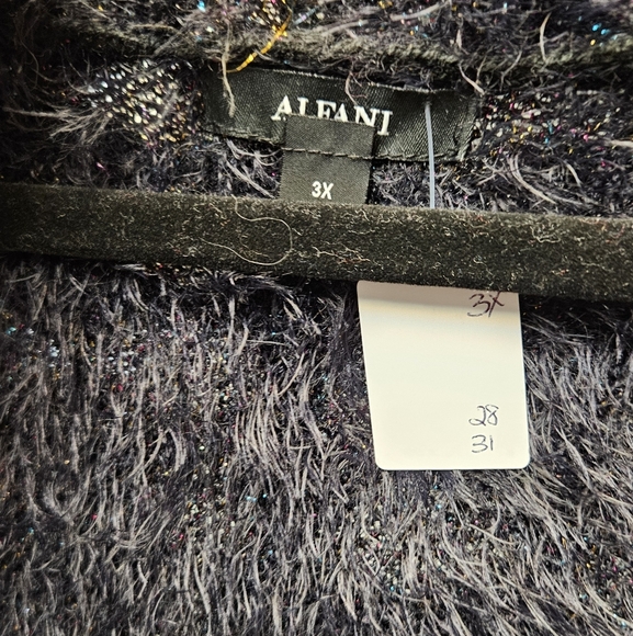Alfani Charcoal Fuzzy Cardigan P2P:28” L:31” - Picture 3 of 3